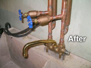 after plumbing install