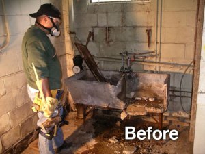 garage sink before photo